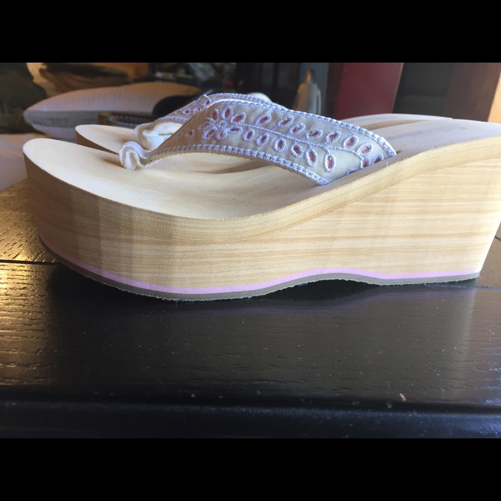 Skechers Cali Flip-Flops, Wedge Sole, Sz 6.5